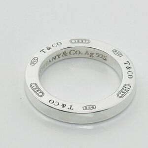 Tiffany & Co 1837 Small Round Circle Concave Pendant or Charm in Sterling Silver